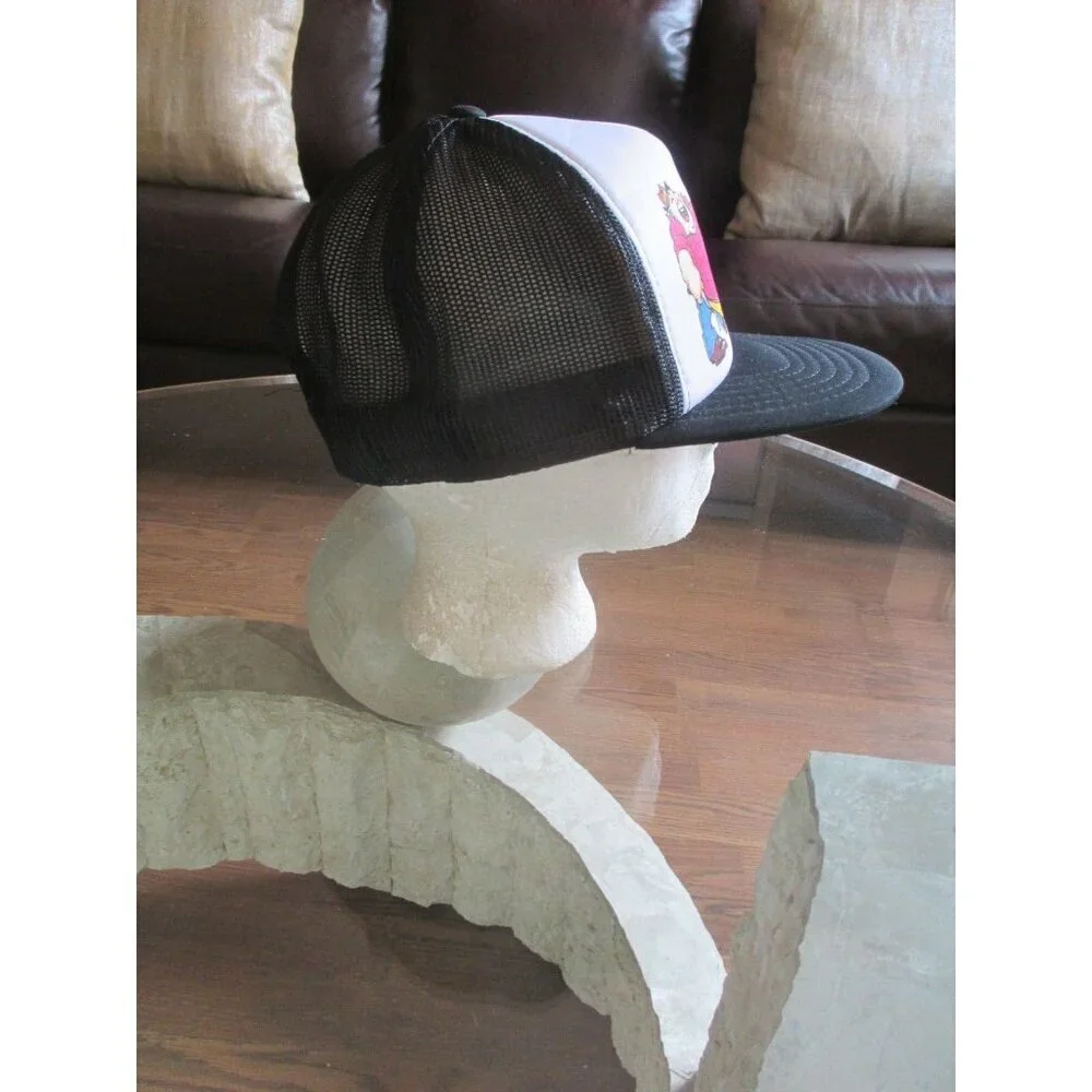 Vintage 80s Beer Builds Better Bodies Snapback Hat Funny Mesh Trucker Adjustable - Picture 4 of 7